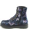 HEAVENLY FEET WOMENS ZIP LACE ANKLE BOOT - MIDNIGHT VELOUR